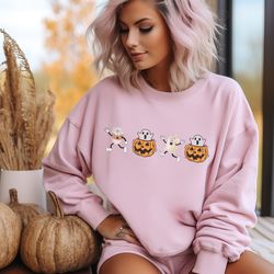 funny halloween pumpkin spice coffee sweatshirt, pumpkin scented candle gift, fall seasonal sweater, women's halloween c