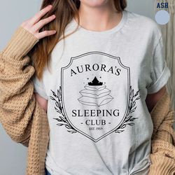 aurora's sleeping club est 1959 shirt, sleeping beauty shirt, princess shirt, disney princess crewneck, princess christm