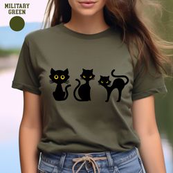 black cat t-shirt, black cat gifts, cat mom, cat t shirt, cute kitty, cat halloween shirt, pet shirt, cat shirt for wome