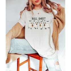 bull sheet shirt, halloween ghost cow shirt, trick or treat shirt, spooky cow sweater, halloween gifts, ghost shirt