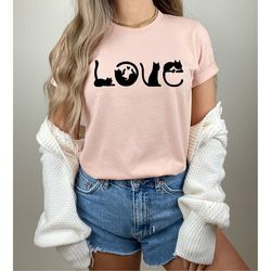 cat love t-shirt, love valentines day shirt, love heart shirt, heart shirt, valentines day shirt, couple matching shirt,