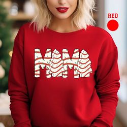christmas tree cake mama sweatshirt, christmas mom sweater, christmas gifts, christmas woman crewneck, family christmas