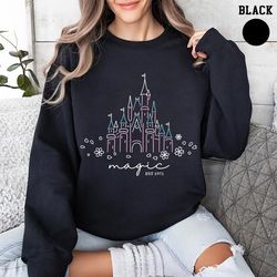 disney magical castle christmas sweatshirt, disney castle sweater, christmas gifts, mickey christmas sweatshirt, disney