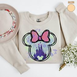 disney minnie castle sweatshirt, disney vintage, disney family sweatshirt, disney castle sweatshirt, disney retro sweats