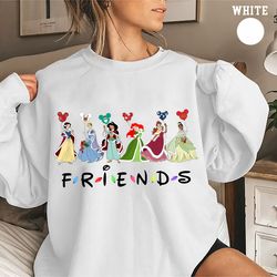 disney princess friends christmas sweatshirt, disney princess christmas girls trip shirt, princess birthday girl party o