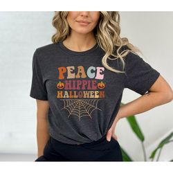 hippie halloween shirt, pastel halloween shirt, retro halloween t-shirt, cute halloween shirt women, pumpkin, funny hall