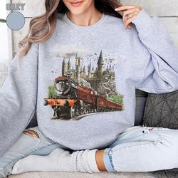 hogwarts express train sweatshirt, magical wizard crewneck sweatshirt, harry potter sweatshirt, witch shirt, wizard book