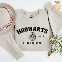 hogwarts wizarding world sweatshirt, magical wizard crewneck sweatshirt, harry potter sweatshirt, witch shirt, wizard bo