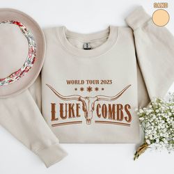 luke combs bullhead sweatshirt, country music shirt, luke combs world tour 2023, cowboy combs, luke combs fan, cowgirl s