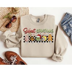 sweet grinchmas sweatshirt, grinch and friends shirt, merry christmas shirt, disney christmas shirt, family christmas sh