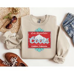 the original coors cowboy sweatshirt, coors banquet rodeo, coors cowboy sweatshirt, western sweatshirt for women, punchy