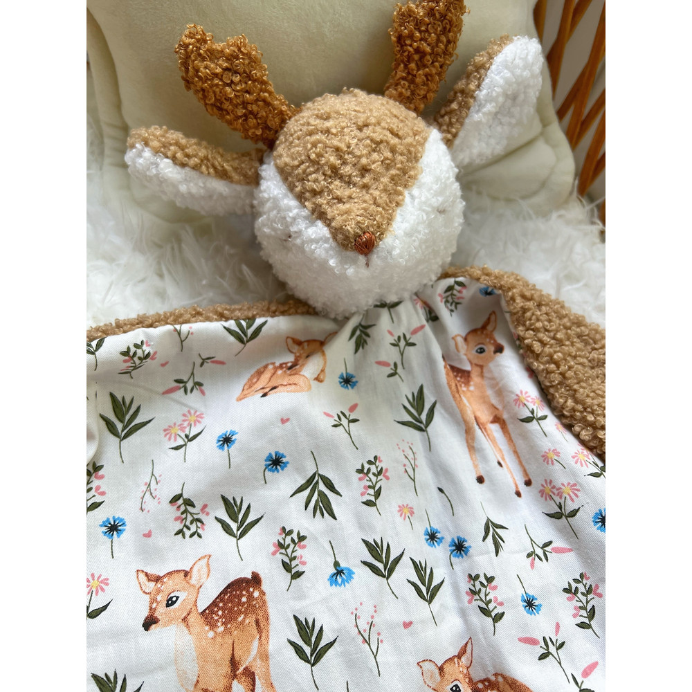 Baby Comforter Deer Baby Lovey Deer Baby Shower Gift Cozy Toy Deer 4