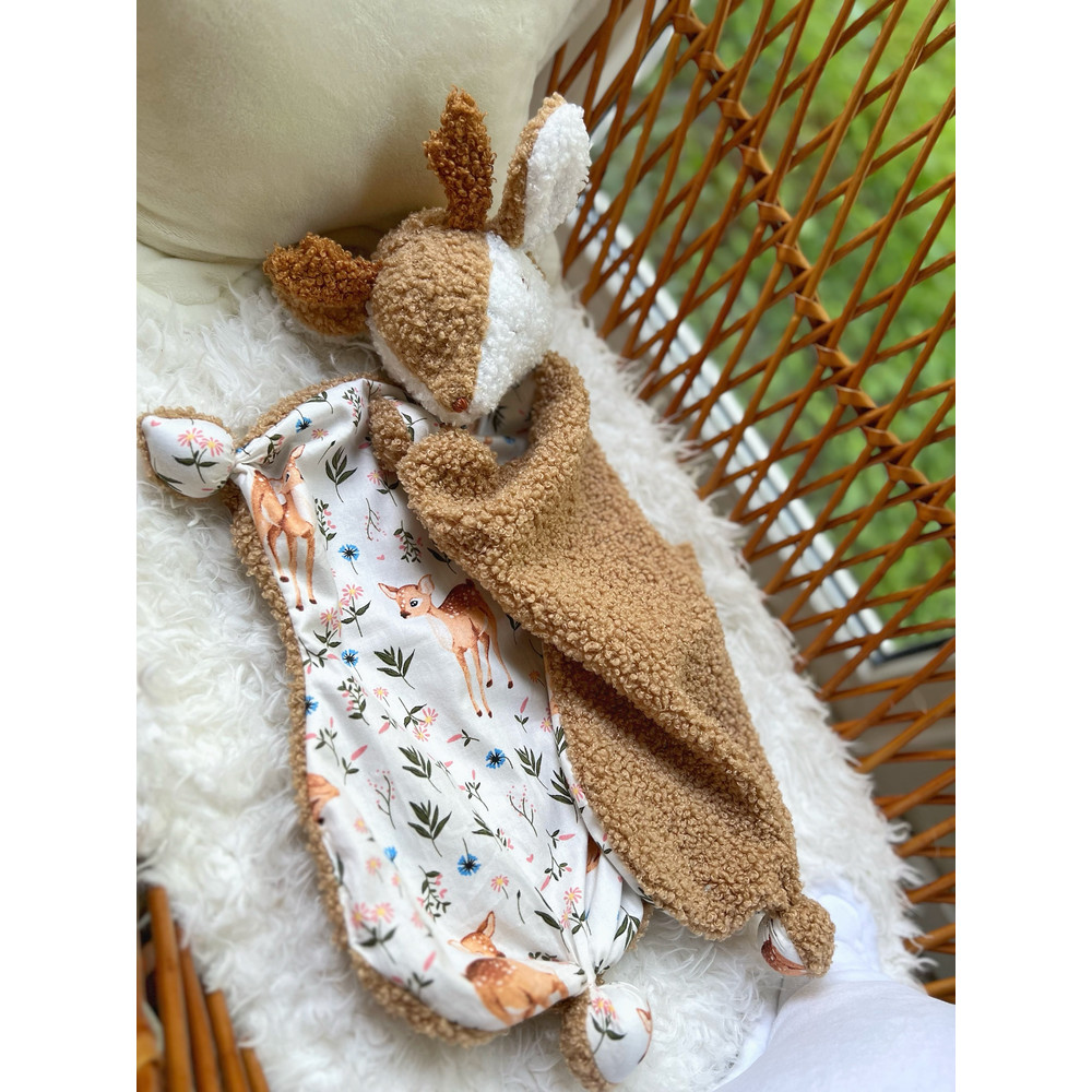 Baby Comforter Deer Baby Lovey Deer Baby Shower Gift Cozy Toy Deer 6
