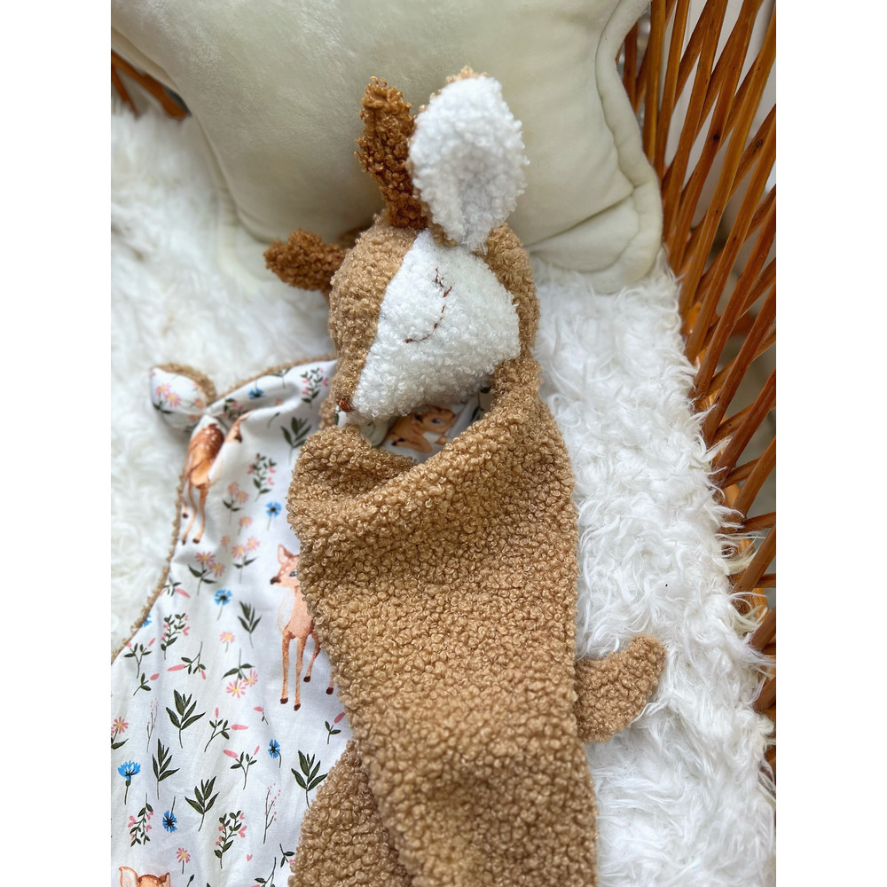 Baby Comforter Deer Baby Lovey Deer Baby Shower Gift Cozy Toy Deer 7