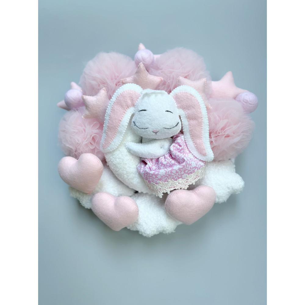 Rabbit Baby Mobile Girl Felt Mobile Crib Handmade Mobile Bebe Nursery Decor Nursery Mobile Baby Sho 4