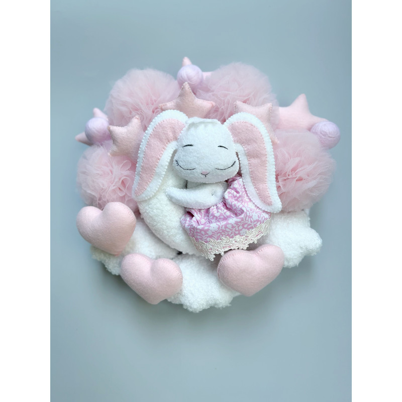 Rabbit Baby Mobile Girl Felt Mobile Crib Handmade Mobile Bebe Nursery Decor Nursery Mobile Baby Sho 4