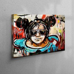 3d canvas, canvas art, canvas gift, girl graffiti printing, girl graffiti 3d canvas, girl graffiti poster, girl street c