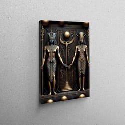 egypt canvas, hieroglyph canvas art, anubis poster, wall hanging canvas, artwork table, modern canvas, minimalist wall a