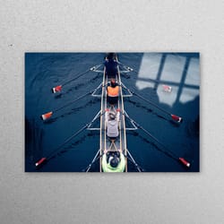 glass art, wall art, tempered glass, canoe team wall art, rowing glass wall, team motivation wall art, water sports glas