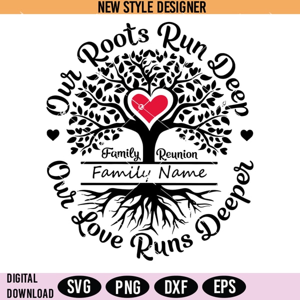 Our Roots Run Deep Svg, Our Love Runs Deeper Svg, Custom Fam | Inspire ...