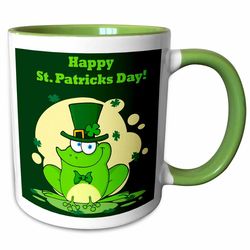 Happy St Patricks Day 15oz Two-Tone Green Mug mug-56797-12