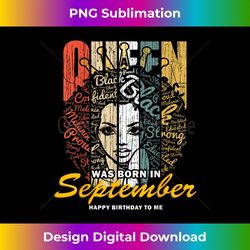 September Birthday s for - Black Birthday Girl - Luxe Sublimation PNG Download - Spark Your Artistic Genius