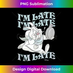 alice in wonderland - i'm late white rabbit tank top - sublimation-optimized png file - reimagine your sublimation piece