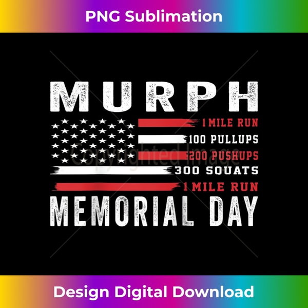 Murph Challenge American Memorial Day Workout Gym Patriotic Raglan Baseball Tee - Eco-Friendly Sublimation PNG Download - Spark Your Artistic Genius