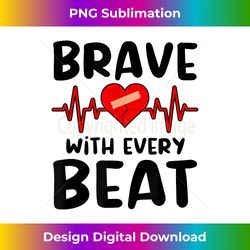 Brave CHD Warrior Congenital Heart Disease Awareness - Trendy Sublimation Digital Download
