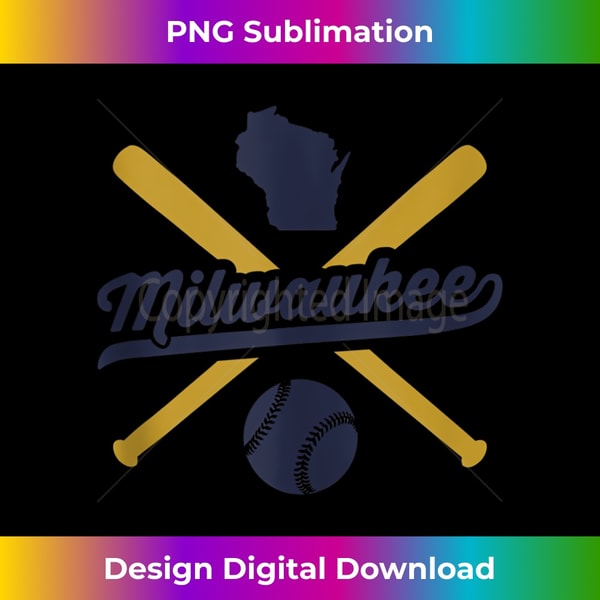 Milwaukee Baseball Vintage Wisconsin Pride Love City Tank Top - Trendy Sublimation Digital Download