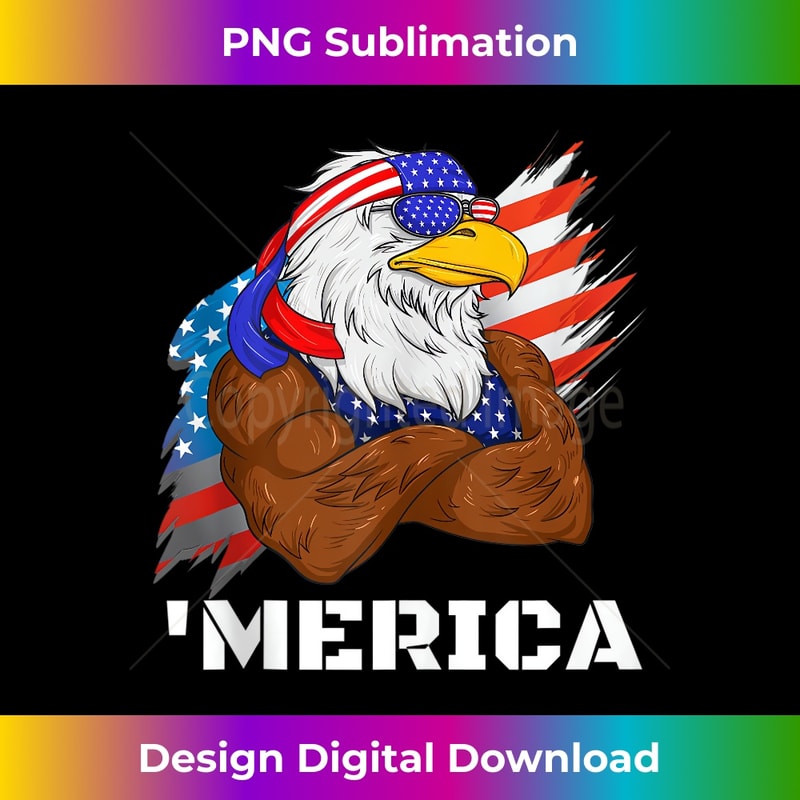 Merica Freedom American USA Eagle Patriotic 4th of July Tank Top - Digital Sublimation Download File