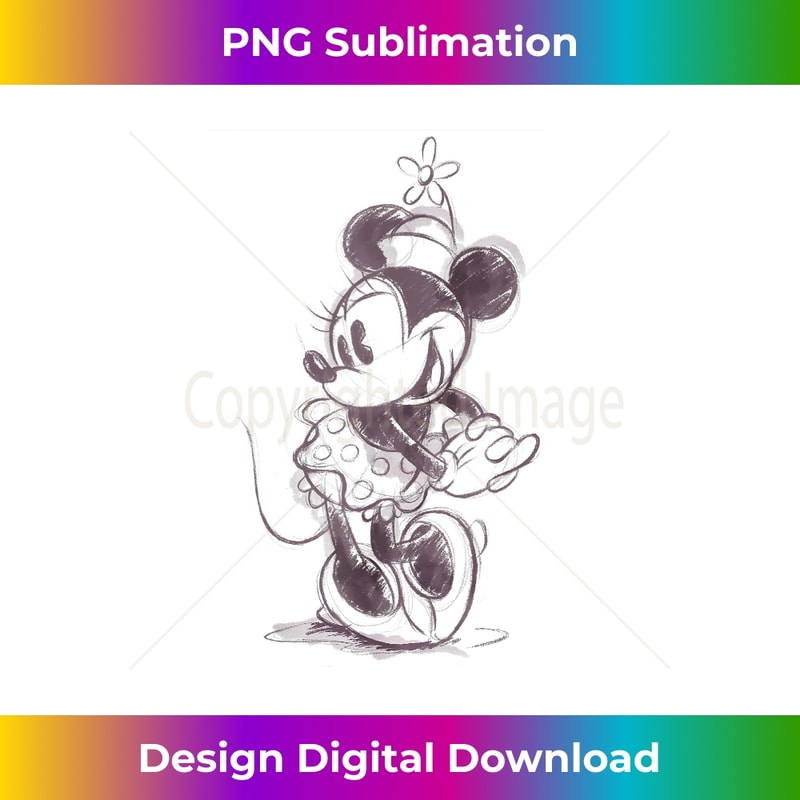 Disney Mickey And Friends Minnie Mouse Sketch Portrait - Stylish Sublimation Digital Download