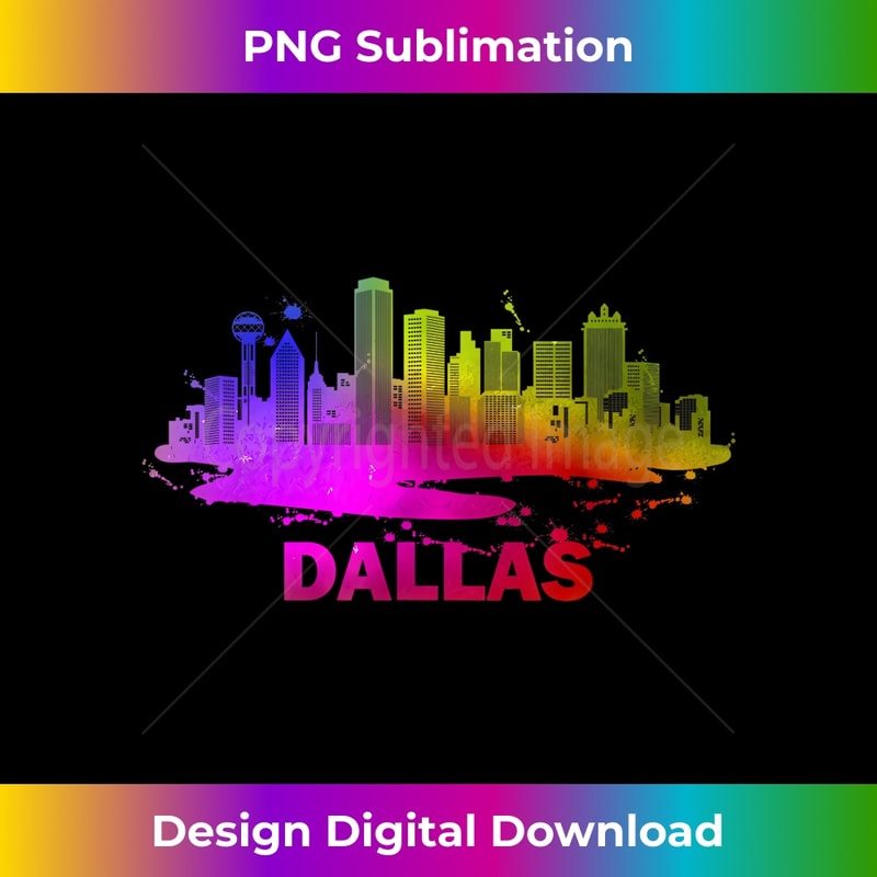 Colorful Dallas Background Colorful Dallas Cityscape Souvenir - Dallas Skyline | Inspire Uplift