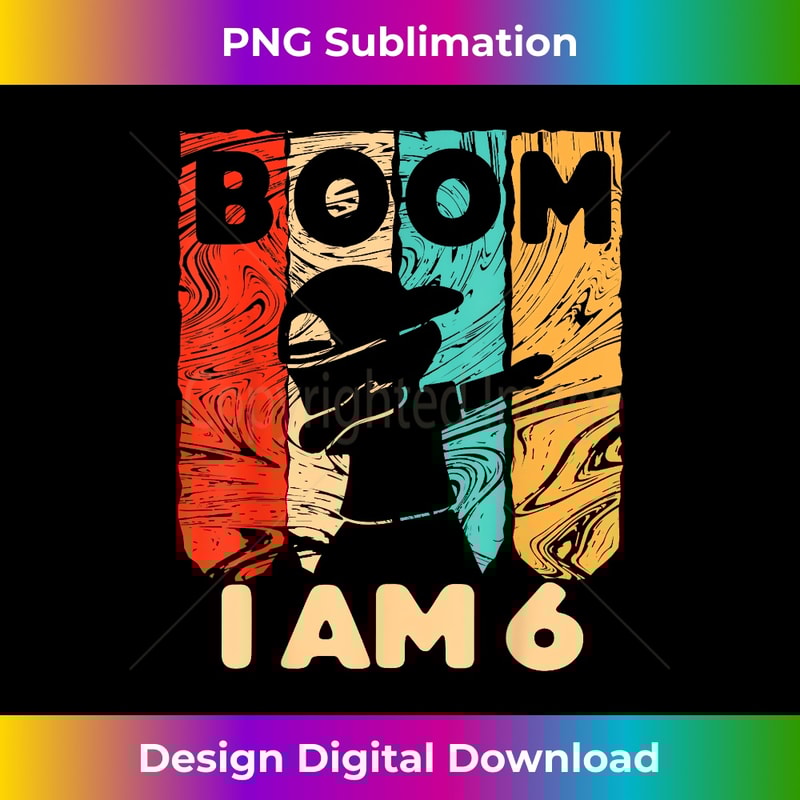 Boom I'm 6 Years Old 6th Birthday Party Dabbing For Boy - High-Resolution PNG Sublimation File