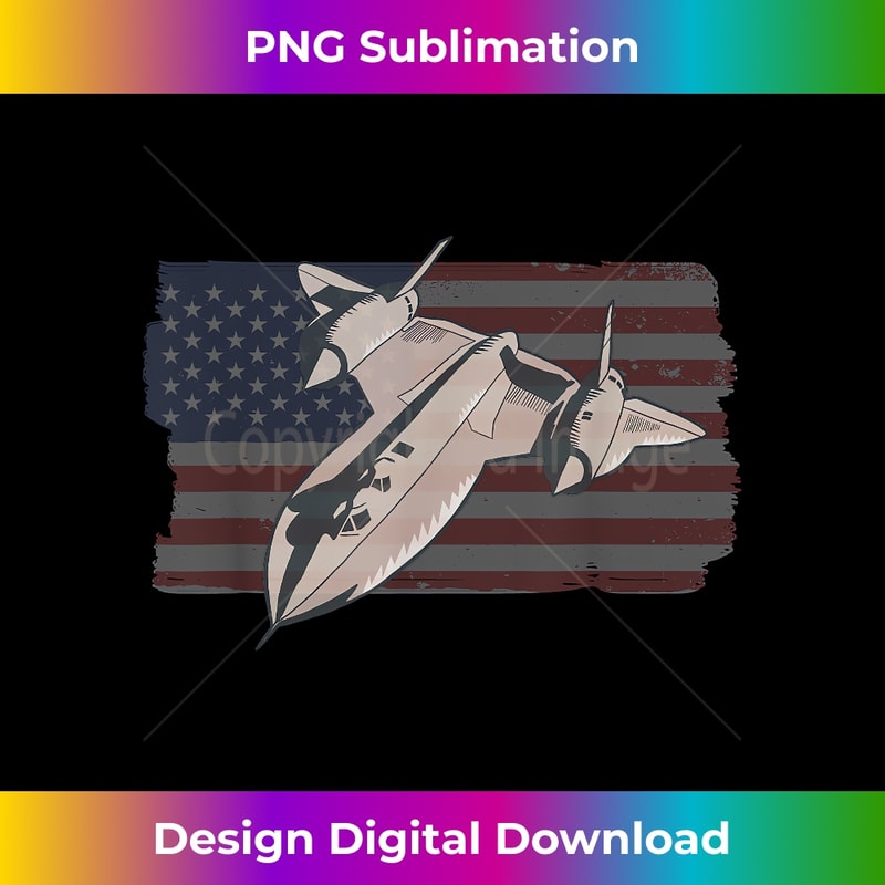 Military Aircraft SR-71 Blackbird USAF Pilot US Flag - Vintage Sublimation PNG Download