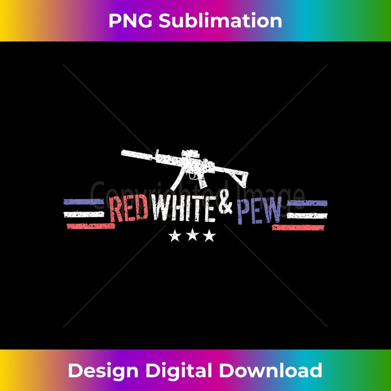Red White And Pew Funny Guns 1 - PNG Transparent Digital Download File for Sublimation