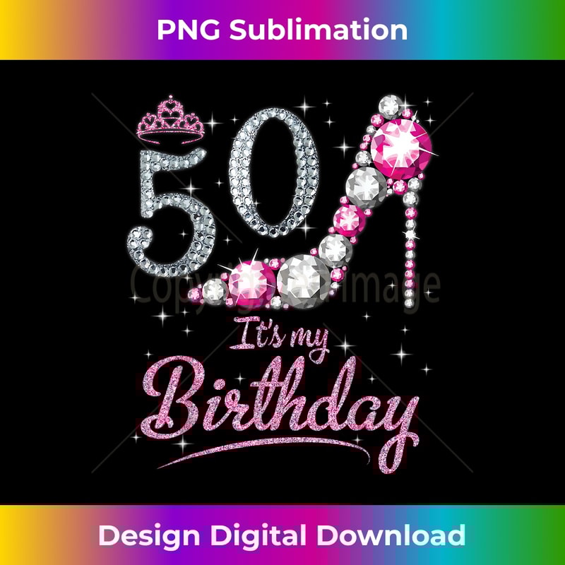 Queen 50 Years Old It's My Birthday Vintage Retro Girl 1 - Premium Sublimation Digital Download