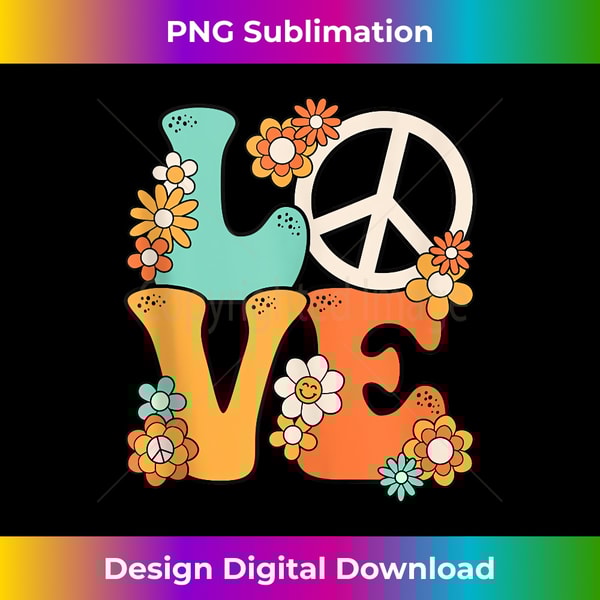 Peace Sign Love 60s 70s Costume Groovy Hippie Theme Party 1 - PNG Sublimation Digital Download