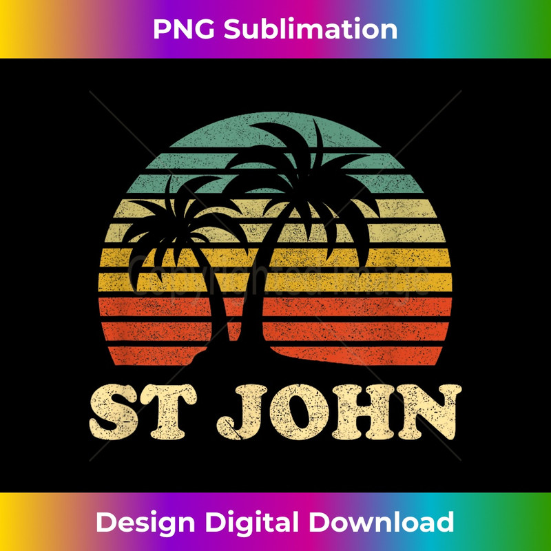 St John USVI Beach Palm Tree retro 70s boys girls 1 - Stylish Sublimation Digital Download
