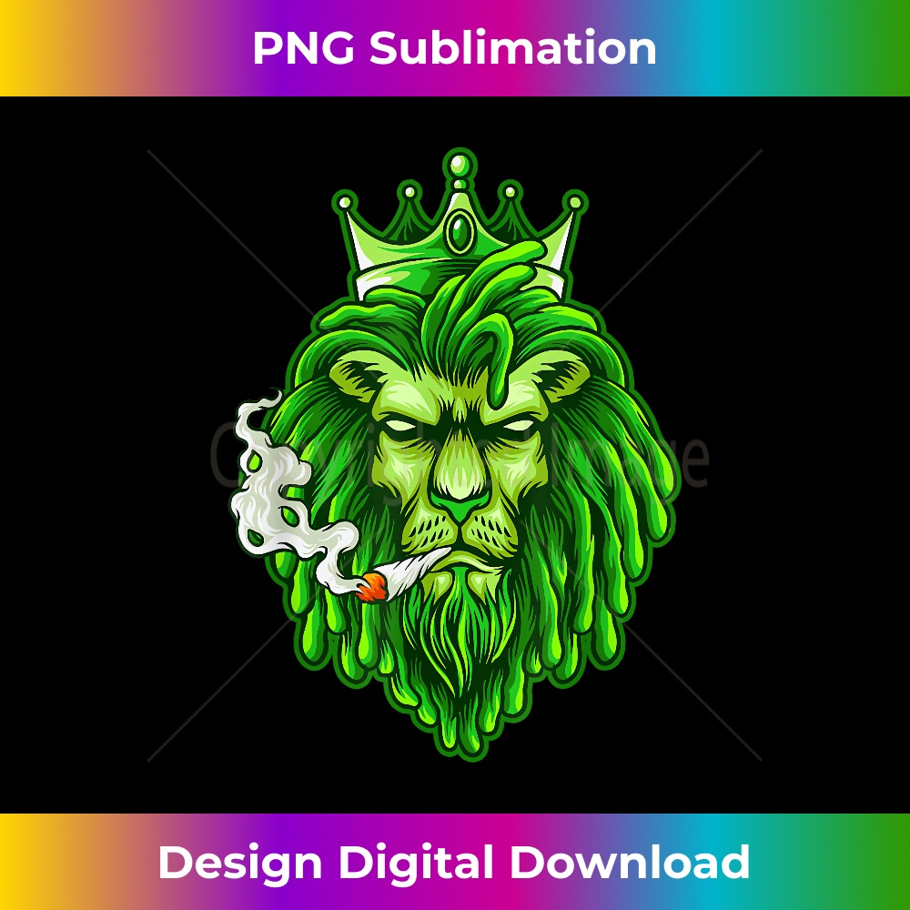 Fun Smoking Lion Marijuana Cannabis Weed Hippie Rasta Rock - Signature Sublimation PNG File