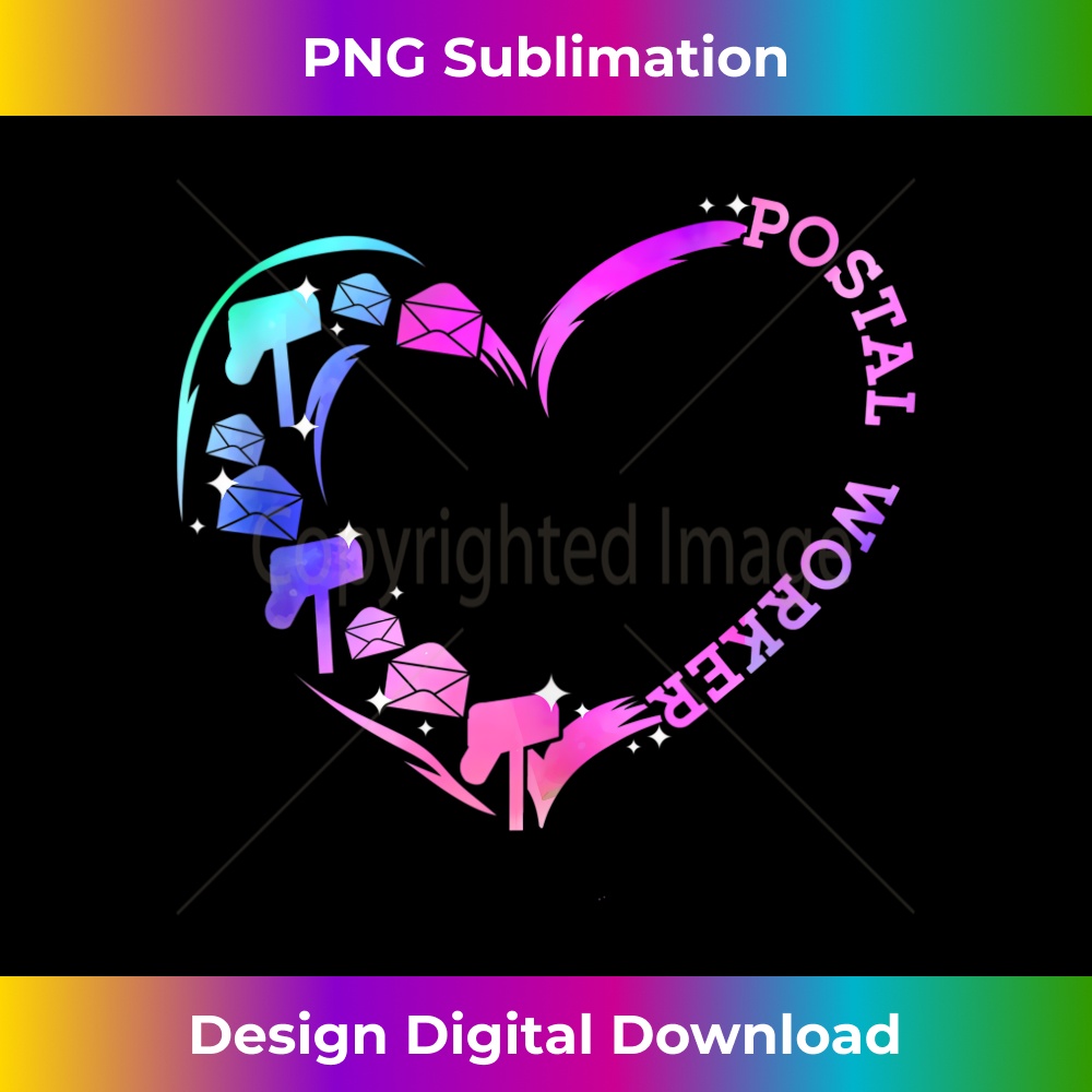 Postal worker heart - love postal worker mail carrier 1 - Signature Sublimation PNG File