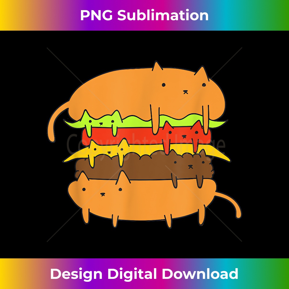 Cat Cheese Burger T - High-Resolution PNG Sublimation File