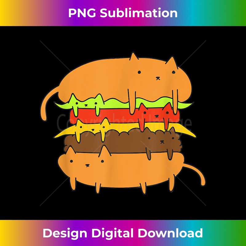 Cat Cheese Burger T - High-Resolution PNG Sublimation File