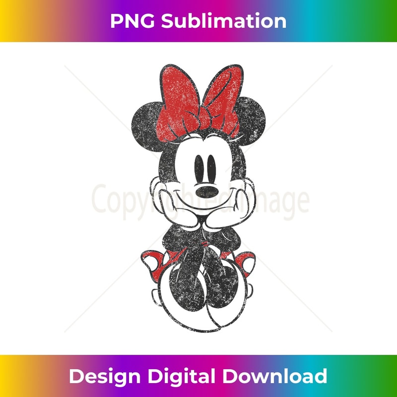 Disney Mickey And Friends Minnie Mouse Vintage Sitting - Instant PNG Sublimation Download