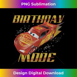 disney pixar cars lightning mcqueen birthday mode - premium png sublimation file