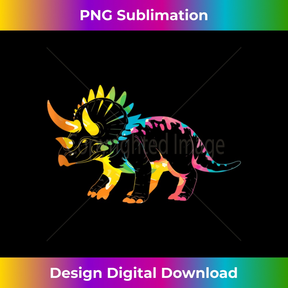 Tie Dye Triceratops Tie Dyed Dinosaur Prehistoric Dino  1 - High-Quality PNG Sublimation Download