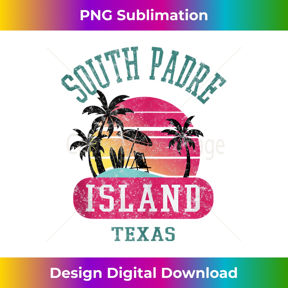 Retro Cool South Padre Island Original Beach Mens s  1 - Special Edition Sublimation PNG File