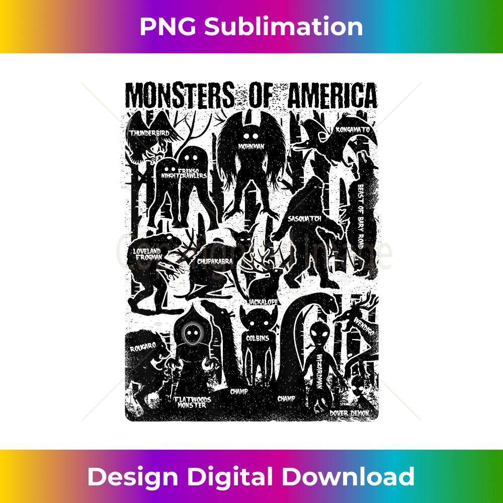 Bigfoot Mothman Dogman Wendigo and Other Monsters! Cryptid - Signature Sublimation PNG File