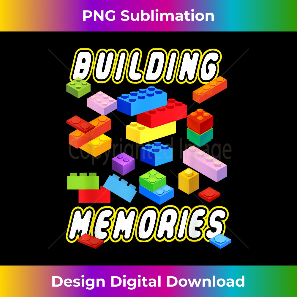 Building Memories Building Bricks Blocks Family Matching - Modern Sublimation PNG File