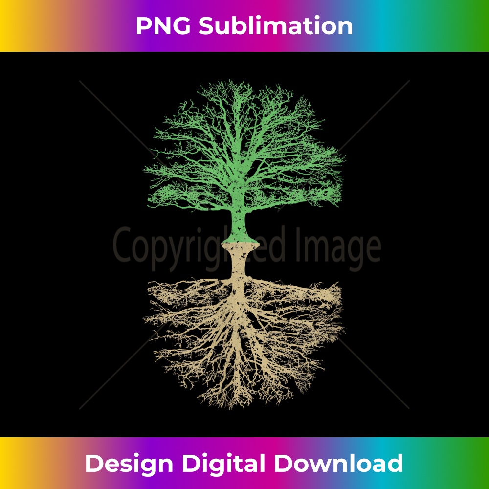 Trees and Roots Outdoor Camping Reflection Nature 1 - Vintage Sublimation PNG Download